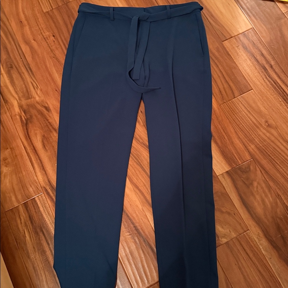 Donna Karan Women's Dark Teal Blue Cropped Pants